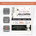 cute kids halloween printable invitation template